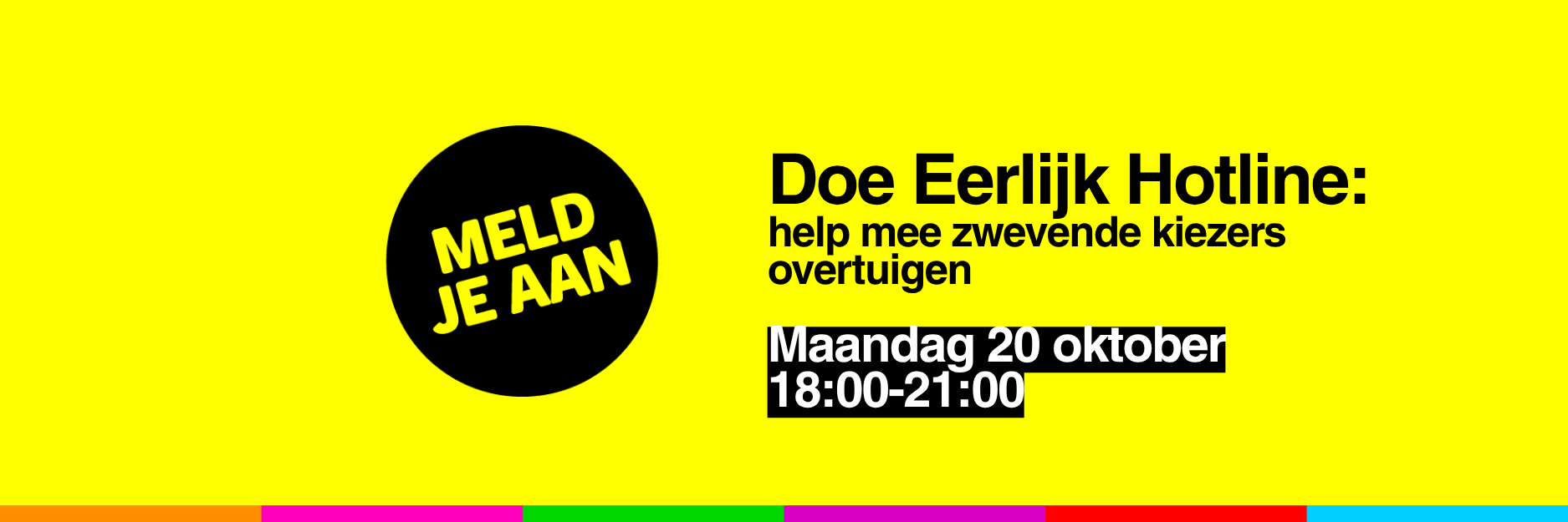 Doe Eerlijk Hotline 20 oktober