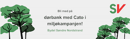 Dørbank med Cato i miljøkampanjen