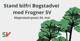 Bli med på bilfri Bogstadvei med Frogner SV